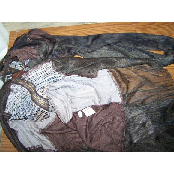 High Secret Dress Tunic Boho Festival Sheer Large Brown NWT - Picture 8 of 9